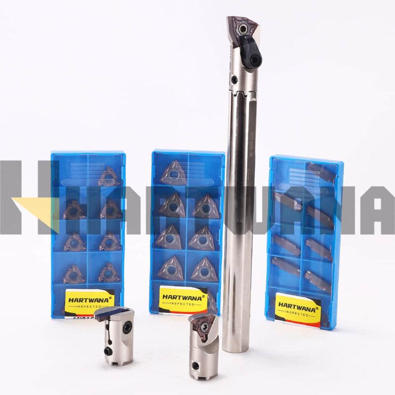 HARTWANA Lathe turning tools Indexable Boring Bar 3-in-1 Modular Turning Tool for Threading & Grooving