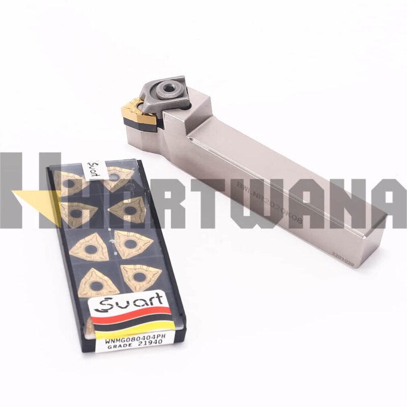 HARTWANA Lathe Cutting Tools CNC Tool Holder BWLNR2020K08 Germany Svart Carbide Insert WNMG080404 10PCS