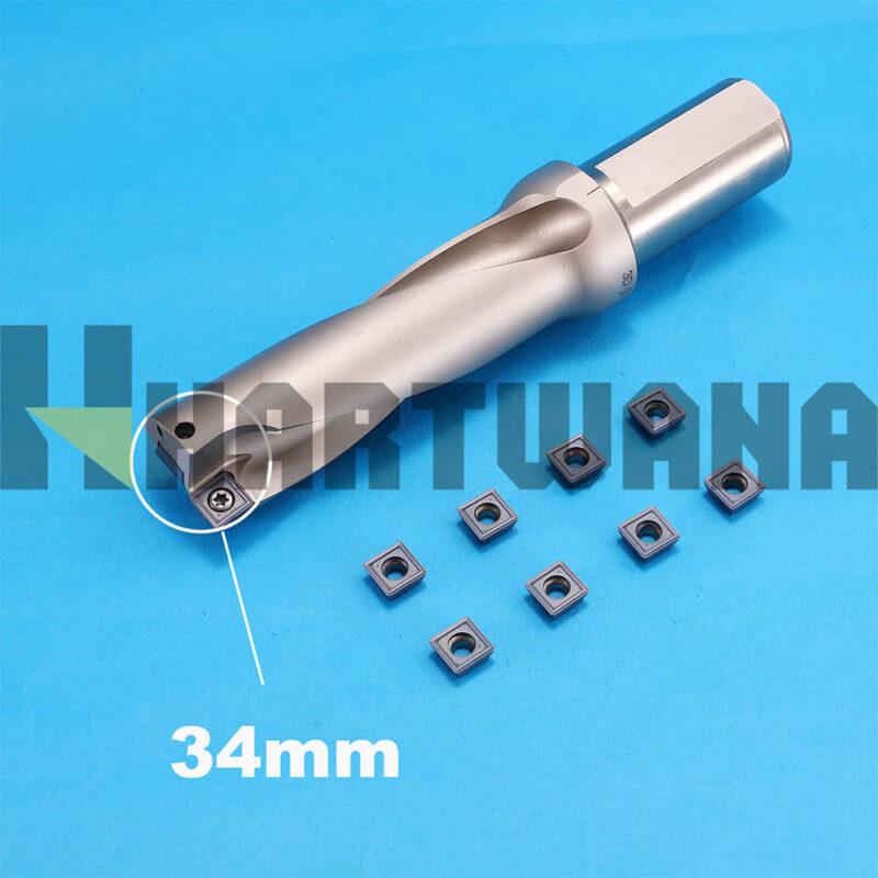 HARTWANA U Drill 34mm Indexable Drill Square Insert Blind Hole Drill SPMG110408 Insert