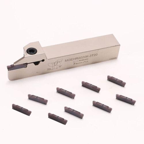 Round Corner Grooving Insert 3mm R1.5 Lathe Grooving Tool Holder MGEHR2020K-3T20