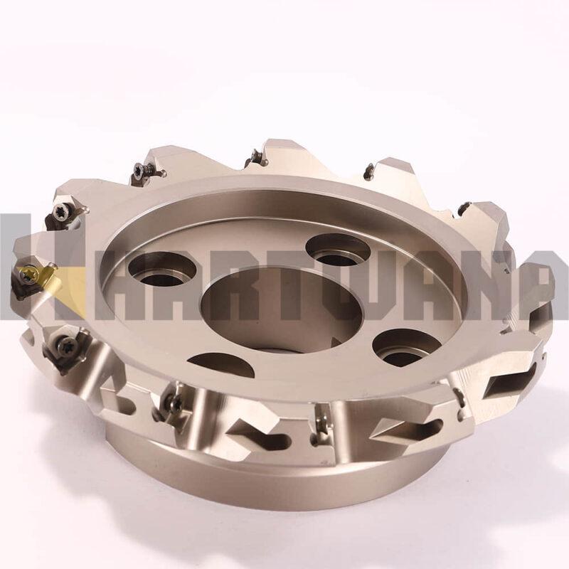 Face Milling Cutter Indexable Mill Holder 200mm 90 Degree 12 Flutes For Milling Inserts WNMU080608