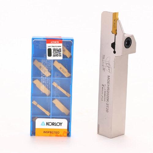 HARTWANA Lathe Grooving Tool Holder MGHER2020K-3T20 KORLOY Carbide Inserts MGMN300-M NC3020