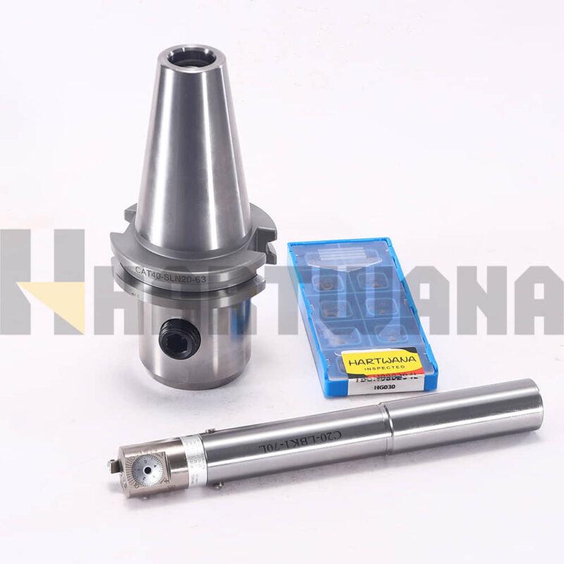 CAT40 End Mill Holders Straight Shank Boring Head Indexable Boring Bar Set Carbide Inserts TBGH080204L