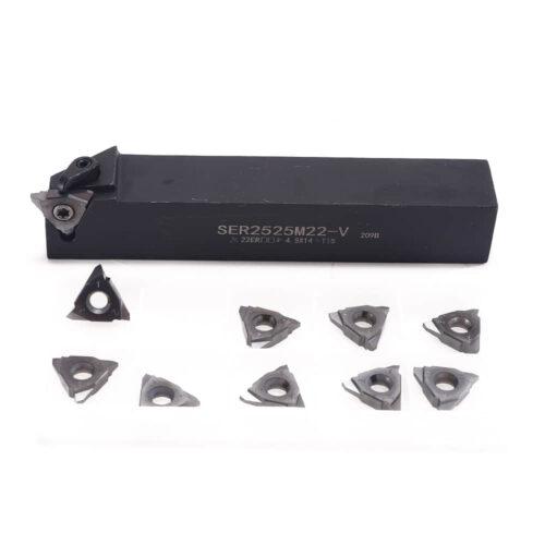 30 Degree Metric Trapezoidal Pitch 4.0 22VER4.0TR Vertical Indexable Lathe Threading Tool Holder 25mm