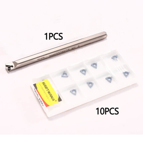 SNR008K08 Lathe Internal Threading Boring Bar Holder 8mm 60 Degrees 08IRA60 Indexable Inserts 10PCS