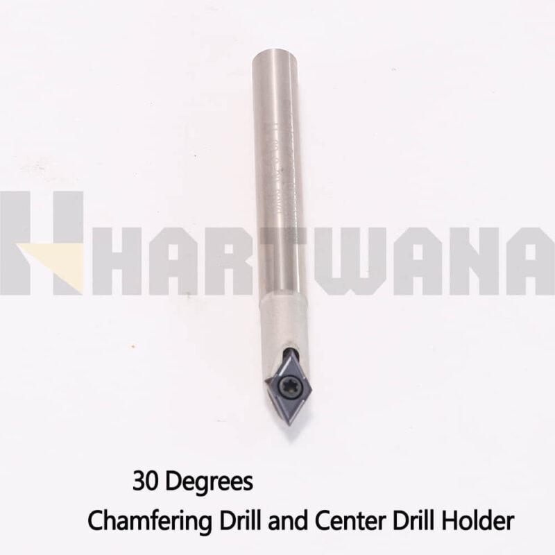 30 Degree Indexable Chamfering Drill Center Drill Holder 8mm Carbide Inserts DC07