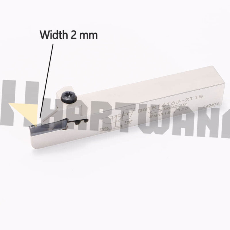 Lathe Grooving Tool Cut Off Holder DGTR1616J-2T18 Indexable Carbide Grooving Insert DGN200 5PCS