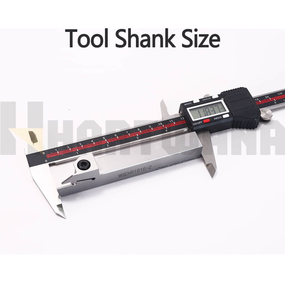 HARTWANA MGEHR1616-2 Lathe Grooving Turning Tool Holder Ground Carbide Insert MGGN200-T 2PCS