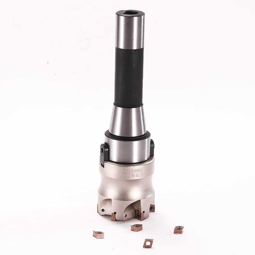 50mm Face End Mill 90 Degree Indexable Milling Inserts Double-sided 4NKT06 With R8-FMB22 Shank