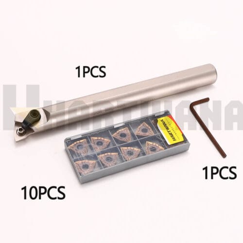 Lathe Indexable Boring Bar Holder S20R-MWLNR08 with Carbide Insert WNMG080404FH 10PCS