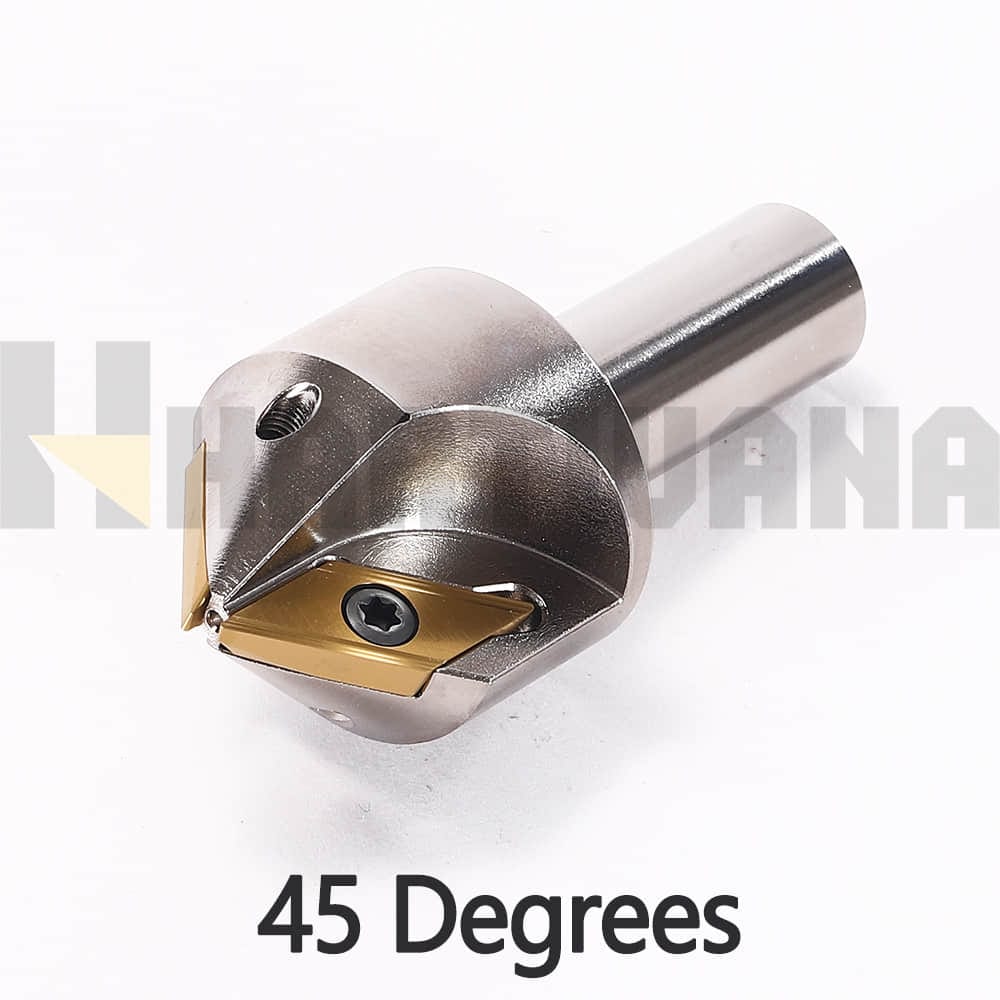 45 Degree Chamfering Milling 2 Flute 5mm-27mm With Indexable Carbide Inserts 10P