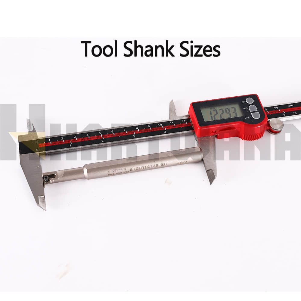 HARTWANA lathe Internal Grooving Turning Boring Bar SIGER1212B-EH with Carbide Inserts GER200 10PCS