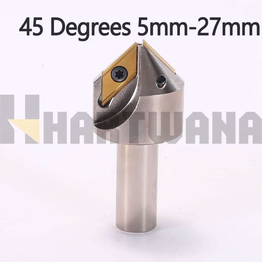 45 Degree Chamfering Milling 2 Flute 5mm-27mm With Indexable Carbide Inserts 10P