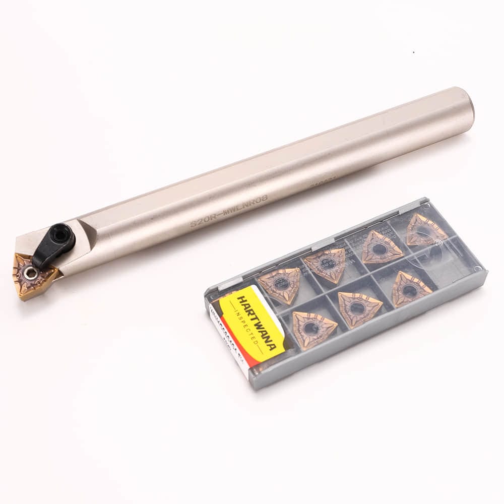 Lathe Indexable Boring Bar Holder S20R-MWLNR08 with Carbide Insert WNMG080404FH 10PCS
