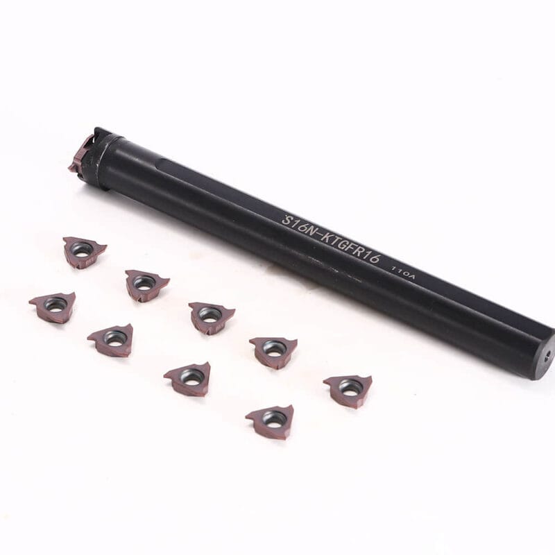 HARTWANA Lathe Internal Grooving Boring Bar S16N-KTGFR16 Holder Width 1.1mm Snap Ring Grooving Insert 3 Flutes TGF32L110 10PCS