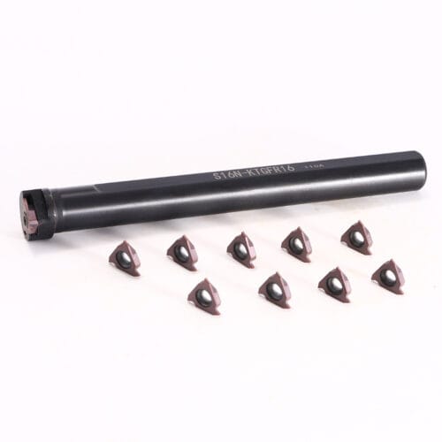HARTWANA Lathe Internal Grooving Boring Bar S16N-KTGFR16 Holder Width 1.1mm Snap Ring Grooving Insert 3 Flutes TGF32L110 10PCS