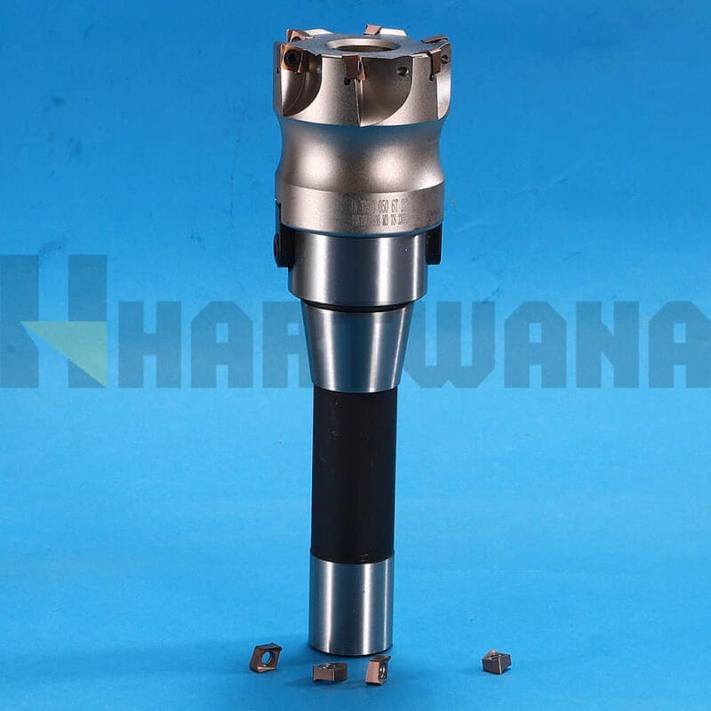 50mm Face End Mill 90 Degree Indexable Milling Inserts Double-sided 4NKT06 With R8-FMB22 Shank