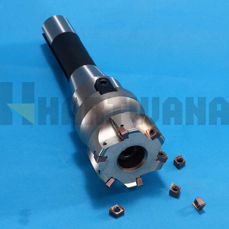 50mm Face End Mill 90 Degree Indexable Milling Inserts Double-sided 4NKT06 With R8-FMB22 Shank