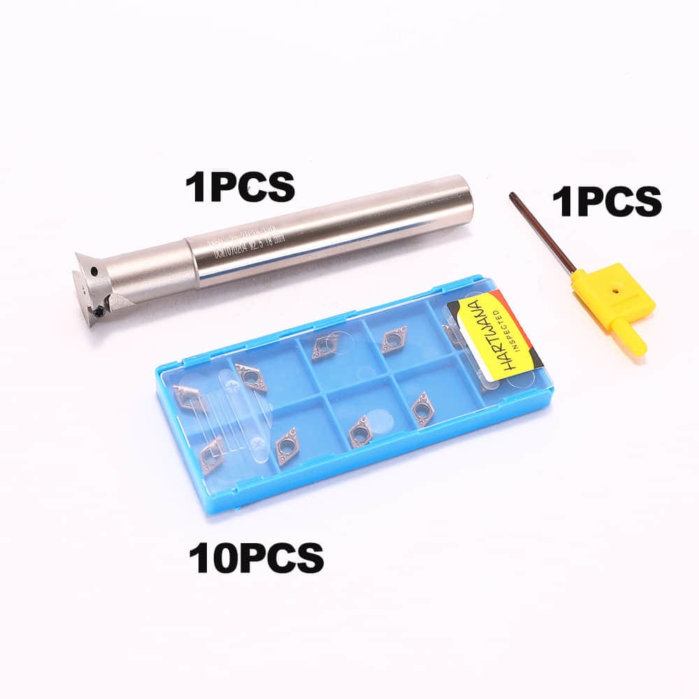Dovetail Milling Cutter 25mm 60 Degree 16mm Holder 2 Flutes Indexable Milling Cutter with DCMT070204 Inserts