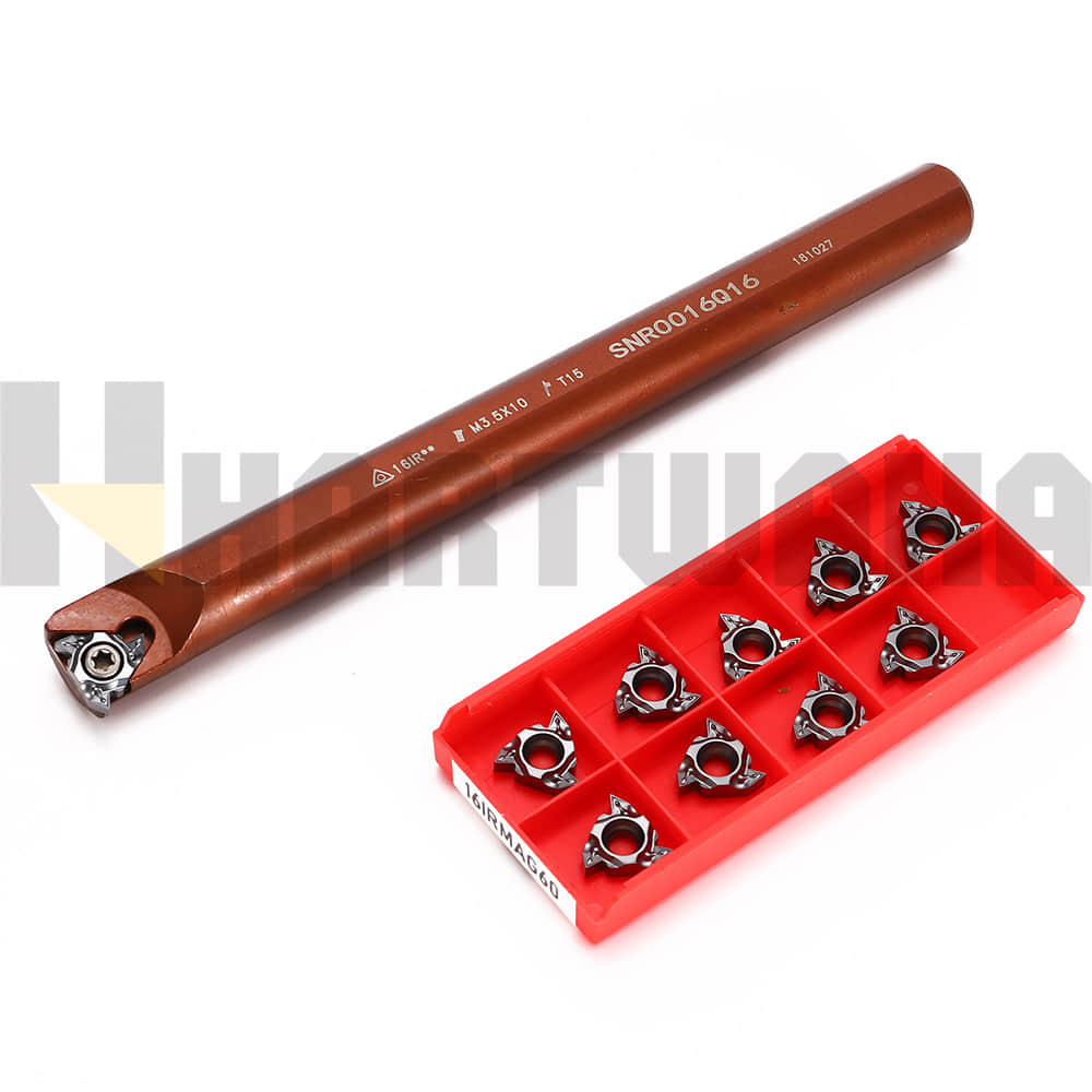 Lathe Internal Threading Boring Holder 5/8" SNR0016Q16 Indexable Inserts 16IRMAG60 10PCS