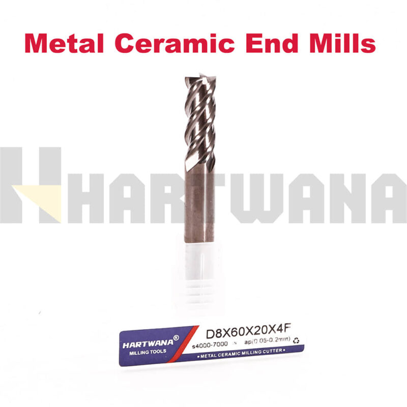 Finishing End Mills 4 Flute 8mm Cermet Mirror Milling 5/16" D8X60X20X4F