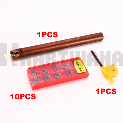 Lathe Internal Threading Boring Holder 5/8" SNR0016Q16 Indexable Inserts 16IRMAG60 10PCS