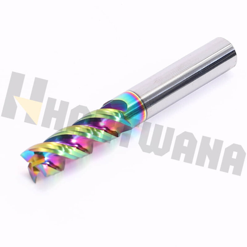 3PCS 5/16" Solid Carbide End Mills U-Flute Polished AlTiN 4 Flute D8X24X60X3T For Copper and Aluminum