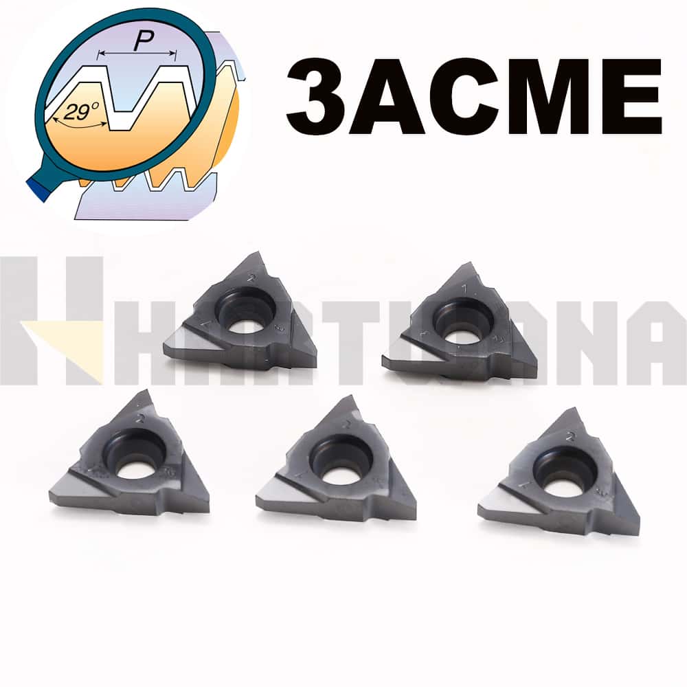 5PCS 27VER3ACME 29 Degrees 3ACME Indexable carbide Threading Inserts For Trapezoidal Threading Turning