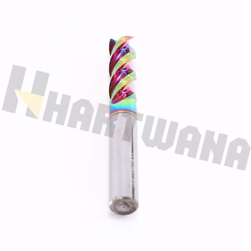 3PCS 5/16" Solid Carbide End Mills U-Flute Polished AlTiN 4 Flute D8X24X60X3T For Copper and Aluminum
