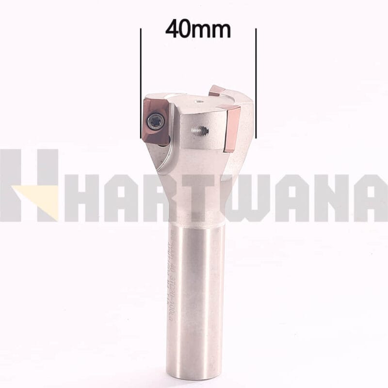 HARTWANA Indexable Face Shell Mill 90 Degree 20mm Holder 40mm 4 Flute Milling Inserts APMT1604PDER-M2 HRC55-60