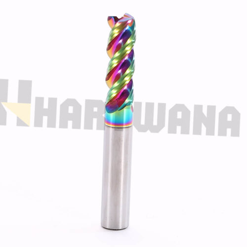 3PCS 5/16" Solid Carbide End Mills U-Flute Polished AlTiN 4 Flute D8X24X60X3T For Copper and Aluminum