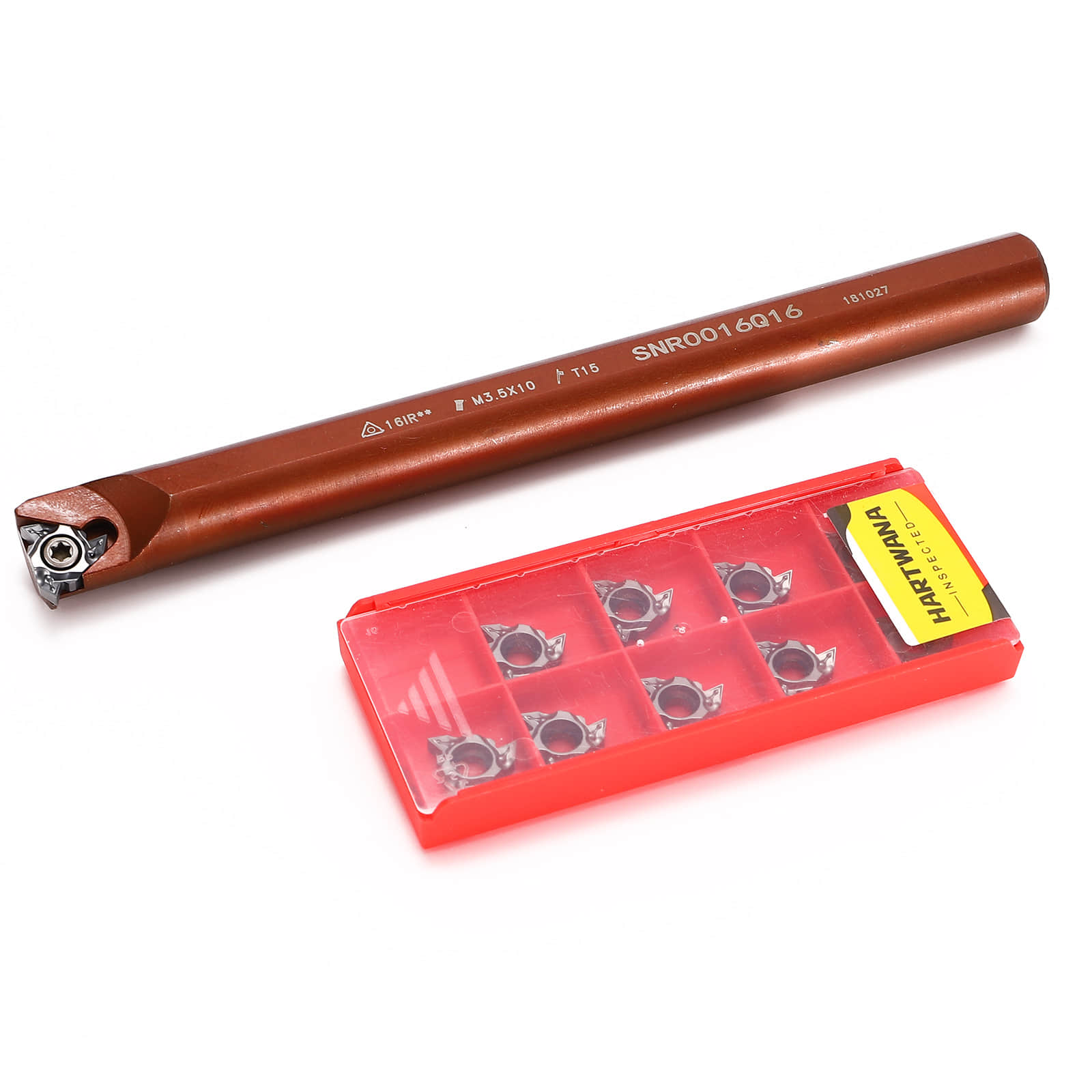 Lathe Internal Threading Boring Holder 5/8" SNR0016Q16 Indexable Inserts 16IRMAG60 10PCS