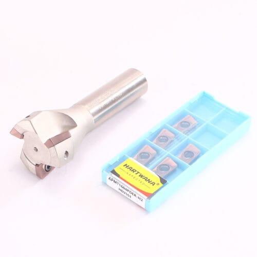 HARTWANA Indexable Face Shell Mill 90 Degree 20mm Holder 40mm 3 Flute Milling Inserts APMT1604PDER-M2 HRC55-60